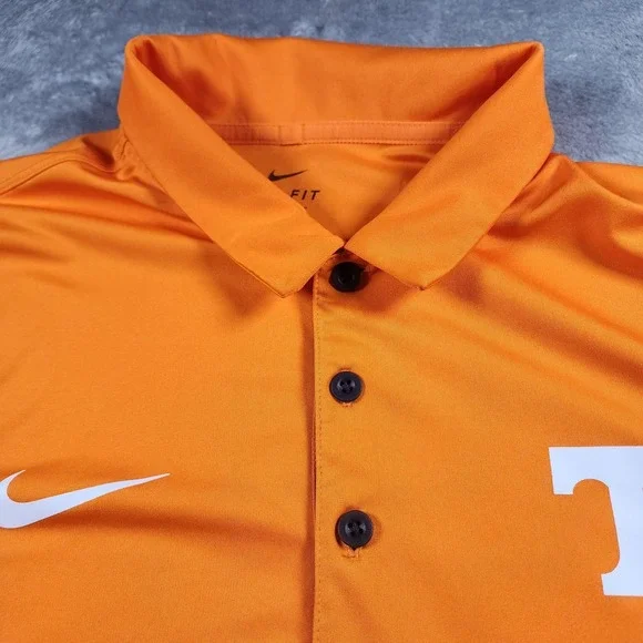 Tennessee Volunteers Shirt Mens XL Orange NCAA Football Nike Dri Fit Polo Golf - Picture 7 of 12